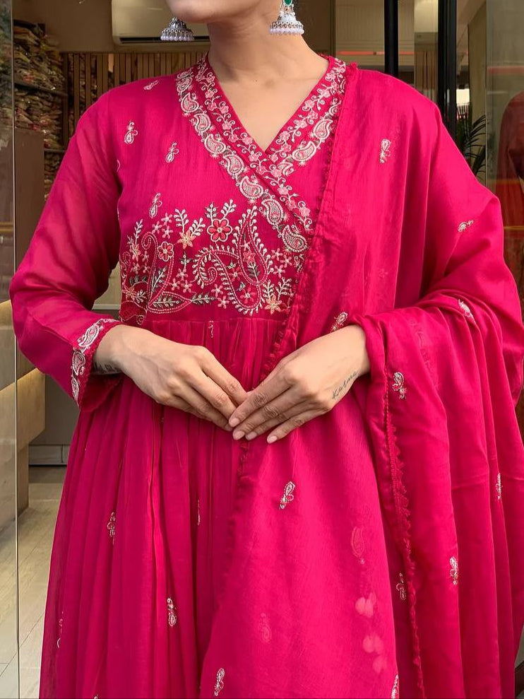 Embroidery Sequence Work Gown Pent & Dupatta