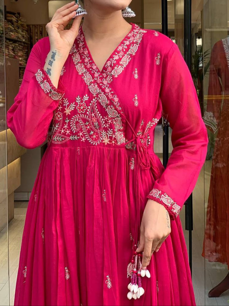 Embroidery Sequence Work Gown Pent & Dupatta
