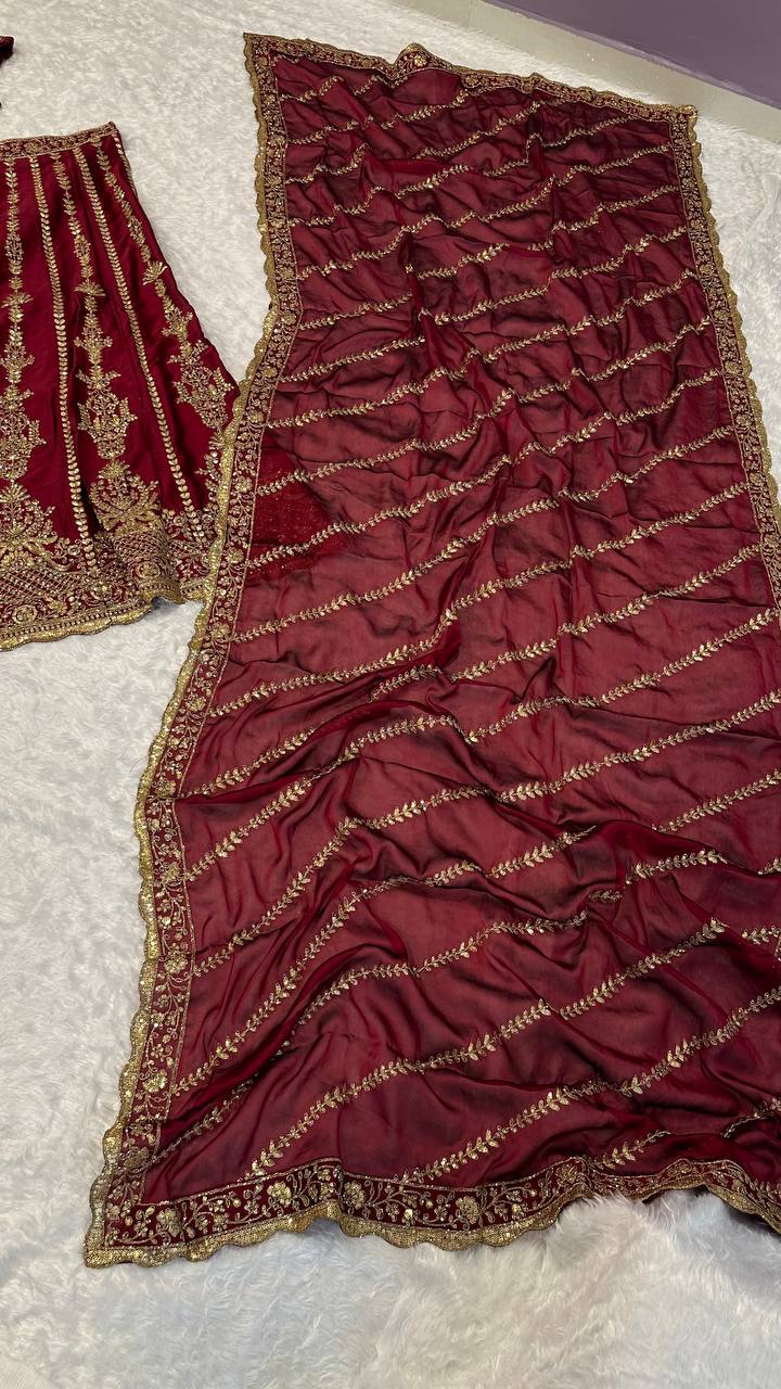 Karwa Chauth Special Sequins & Dori work Lehenga Choli & Dupatta