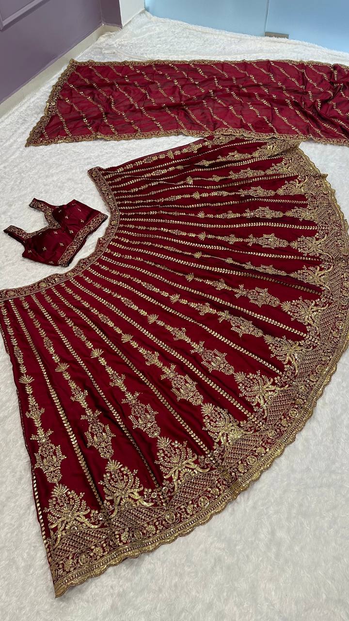 Karwa Chauth Special Sequins & Dori work Lehenga Choli & Dupatta