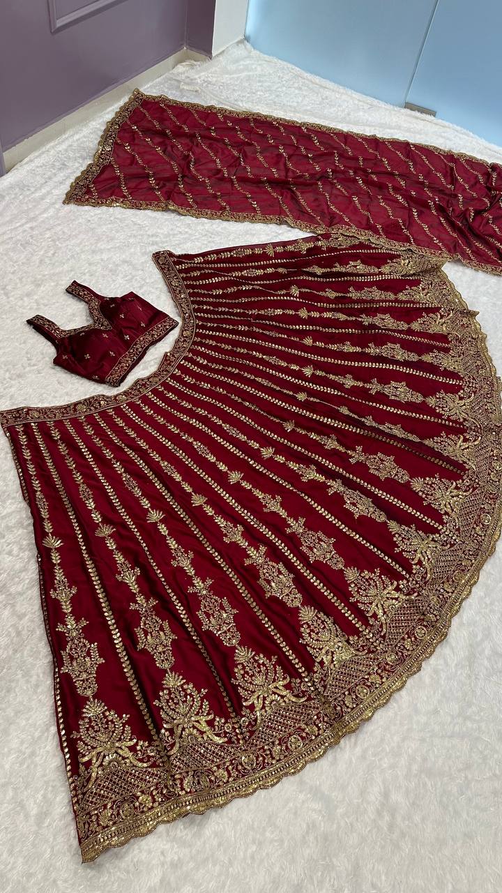 Karwa Chauth Special Sequins & Dori work Lehenga Choli & Dupatta