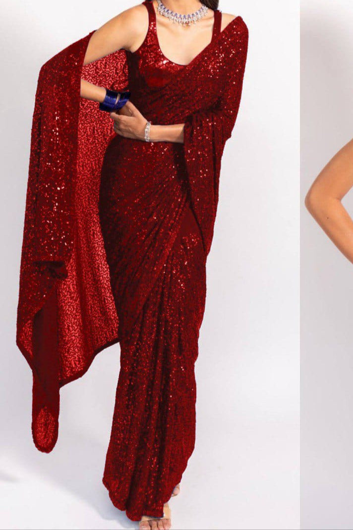 lunching New Designer Party Wear Look work Saree & Blouse