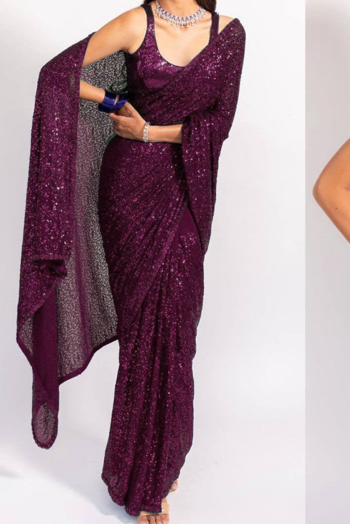 lunching New Designer Party Wear Look work Saree & Blouse