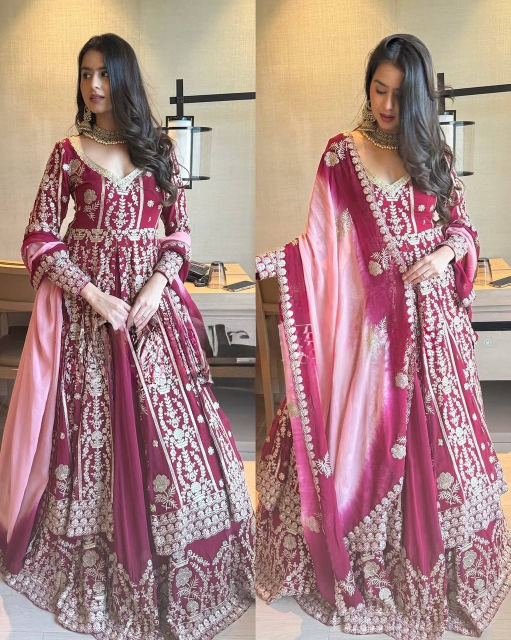 Designer Thread with Sequnce Work Lehenga Top & Dupatta