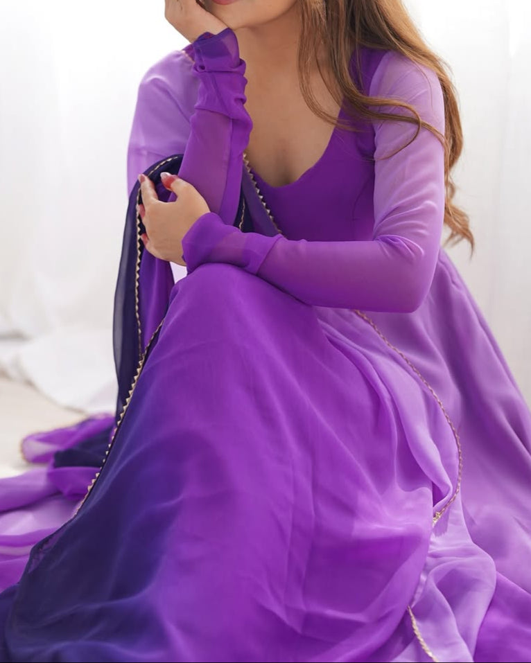 Most Trendy Padding Fabric Fully Flair Anarkali Set