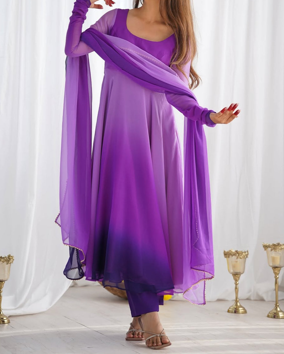 Most Trendy Padding Fabric Fully Flair Anarkali Set
