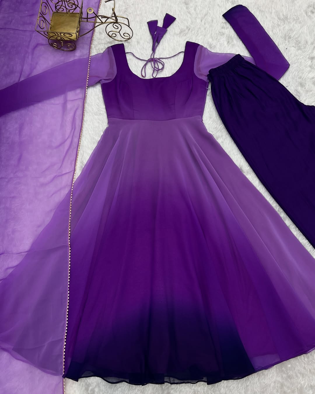 Most Trendy Padding Fabric Fully Flair Anarkali Set