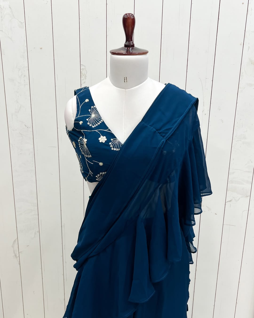 Ready to Wear Sharara Saree With Stitched Blouse