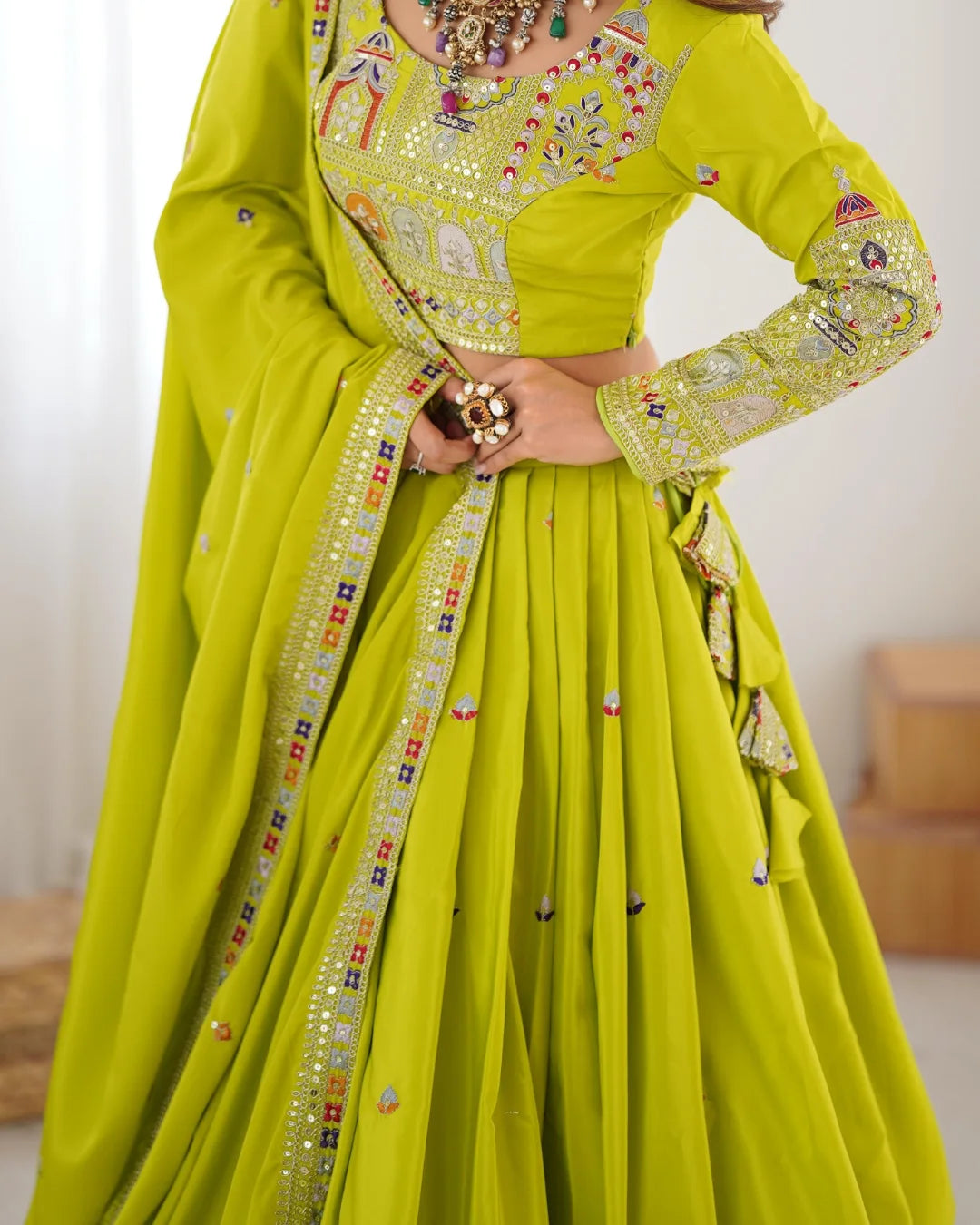 Wedding Special Coding Dori With Thread & Sequence Work Lehenga Choli