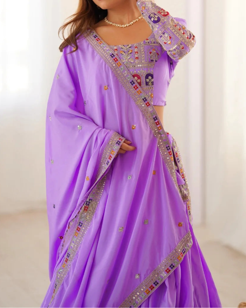 Wedding Special Coding Dori With Thread & Sequence Work Lehenga Choli