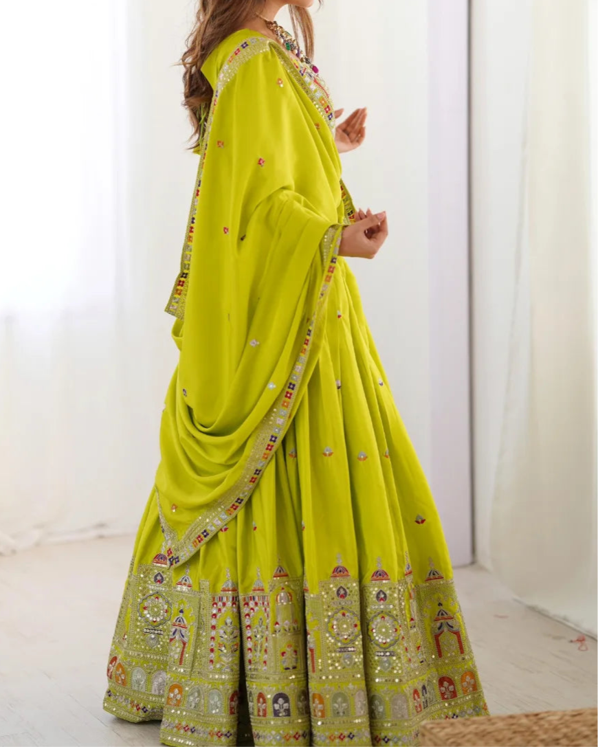 Wedding Special Coding Dori With Thread & Sequence Work Lehenga Choli