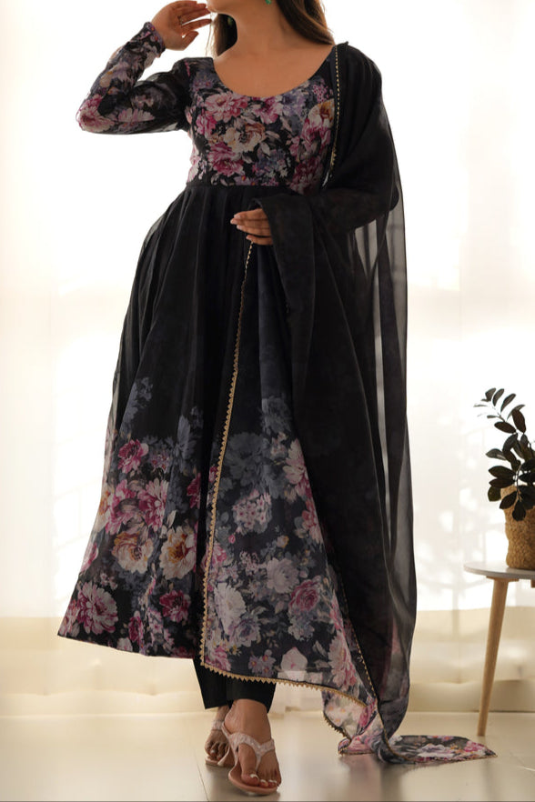 Pure Soft Georgette Anarkali Suit Set