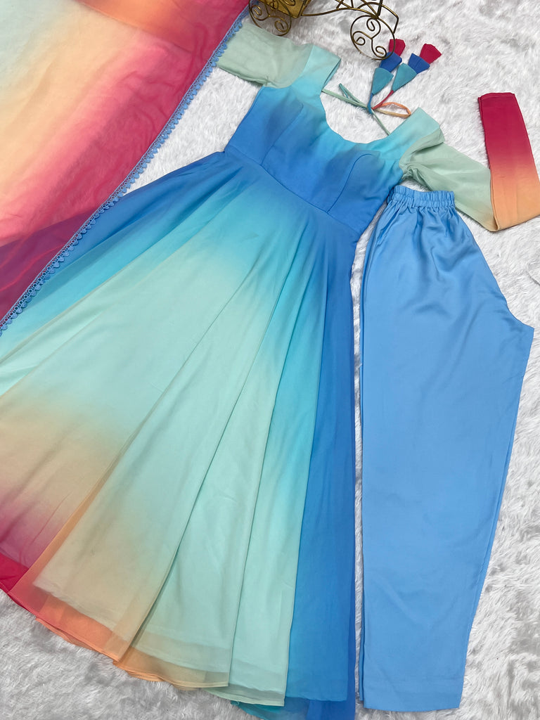 Most Trendy Padding Fabric Fully Flair Anarkali Set