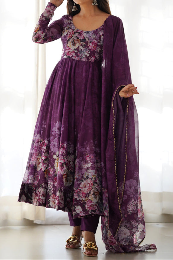 Pure Soft Georgette Anarkali Suit Set