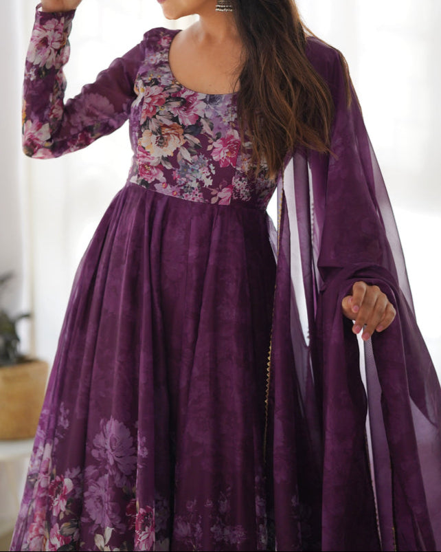 Pure Soft Georgette Anarkali Suit Set