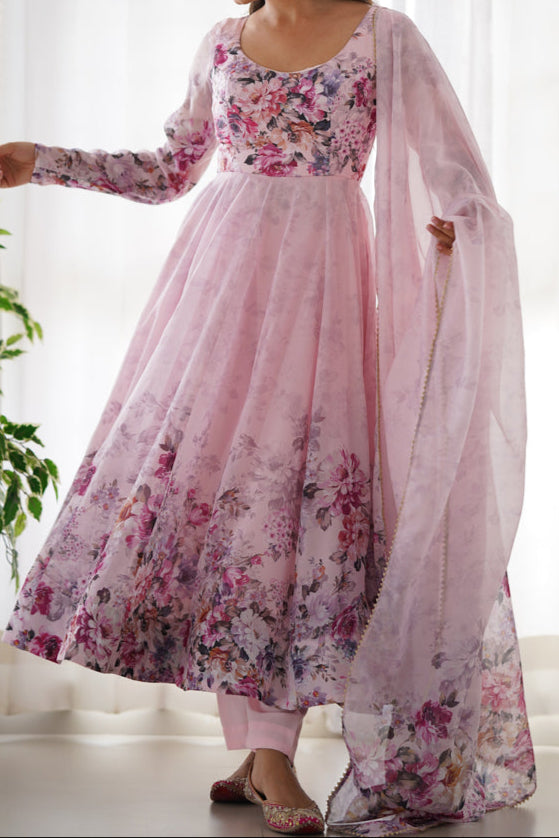 Pure Soft Georgette Anarkali Suit Set