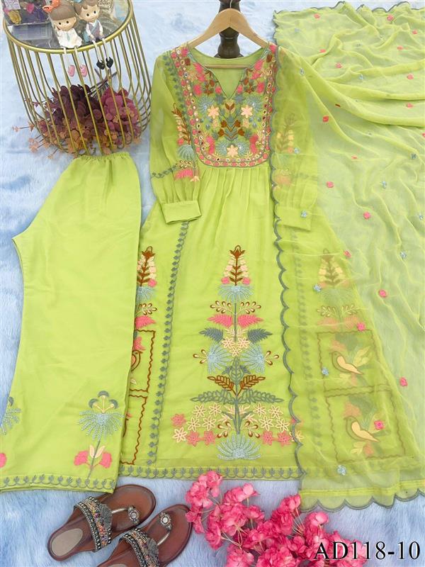 Trendy real Mirror Work Georgette Pakistani Suit