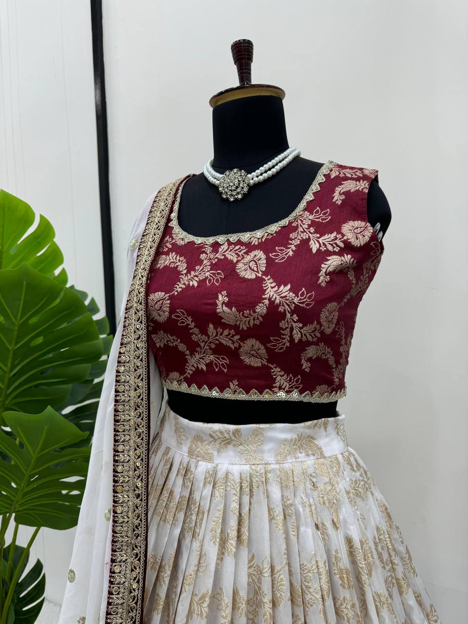 Wedding Special Jaquared Coding Lehenga Choli