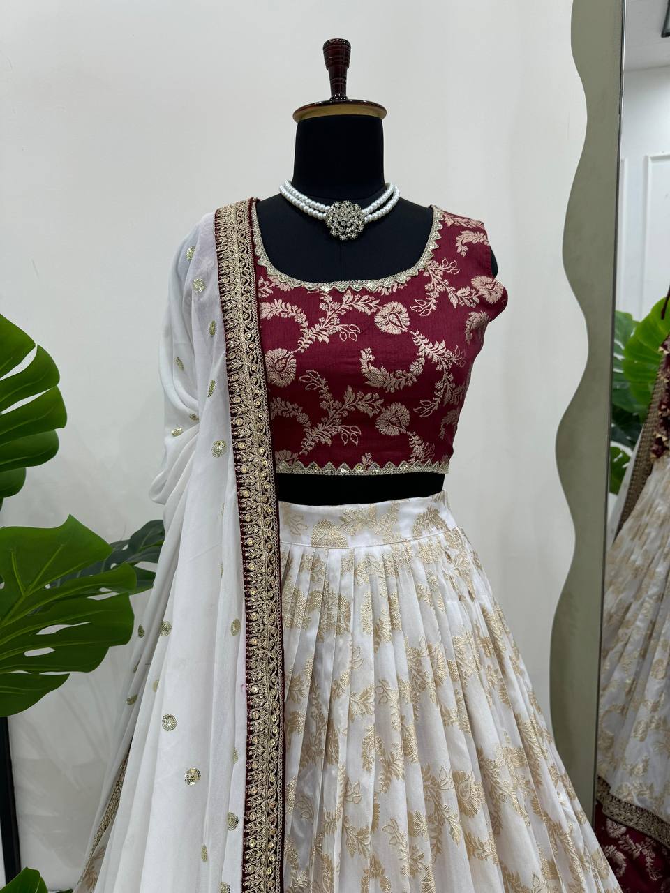 Wedding Special Jaquared Coding Lehenga Choli