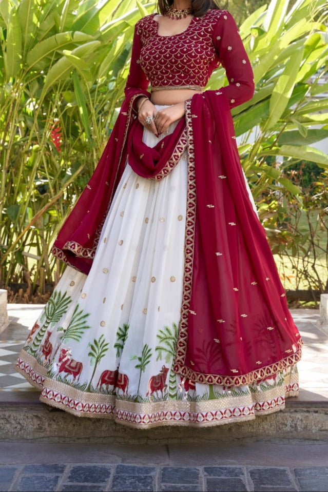 Beautiful Sequence & Embroidery Work Lehenga Choli