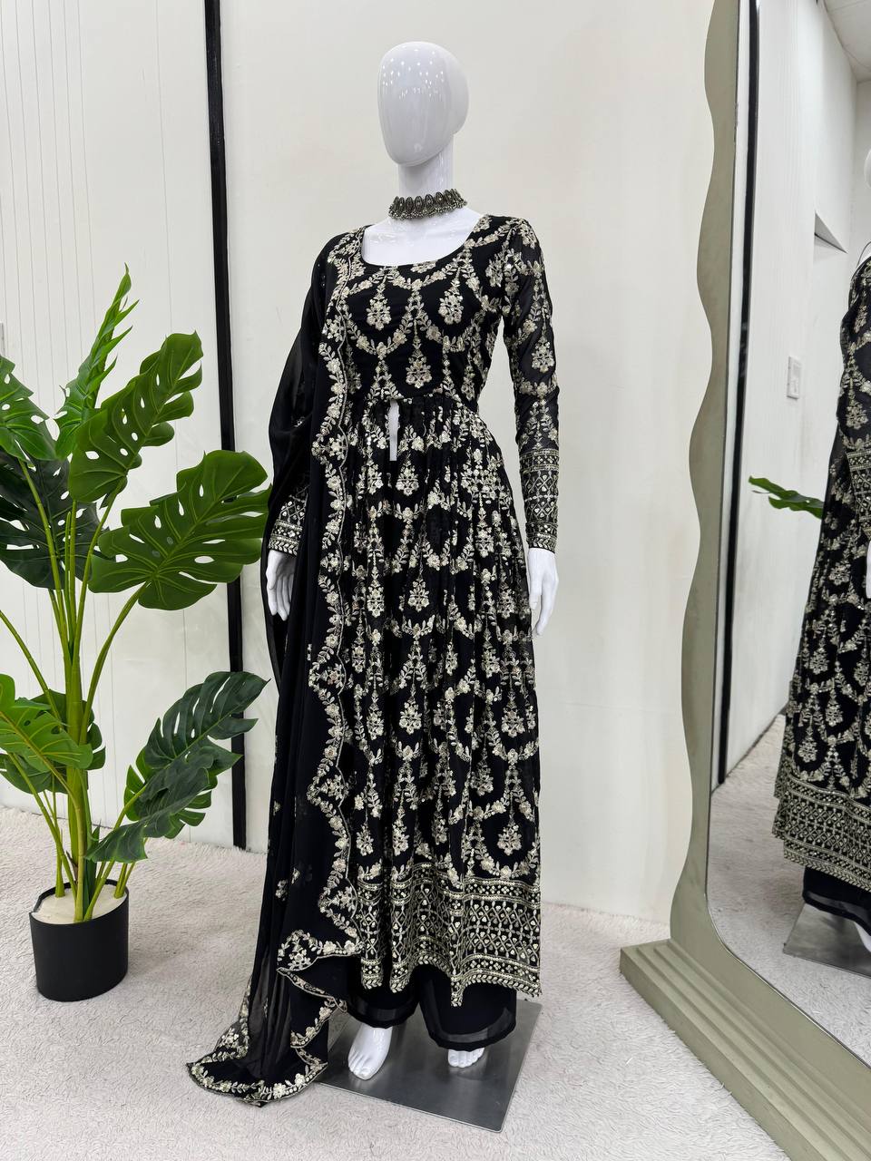 Black Wedding wear Dress