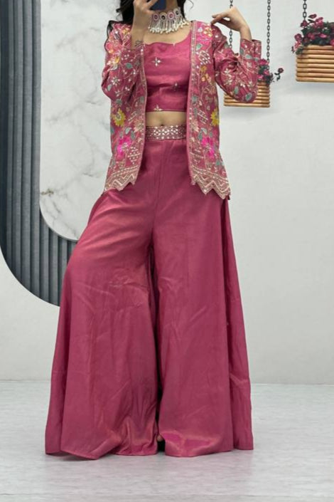 Wedding Special Indo-Western Choli Palazzo & Shrug