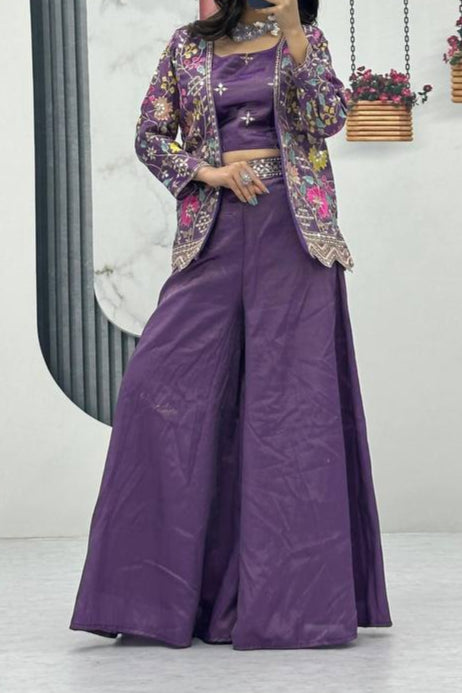 Wedding Special Indo-Western Choli Palazzo & Shrug