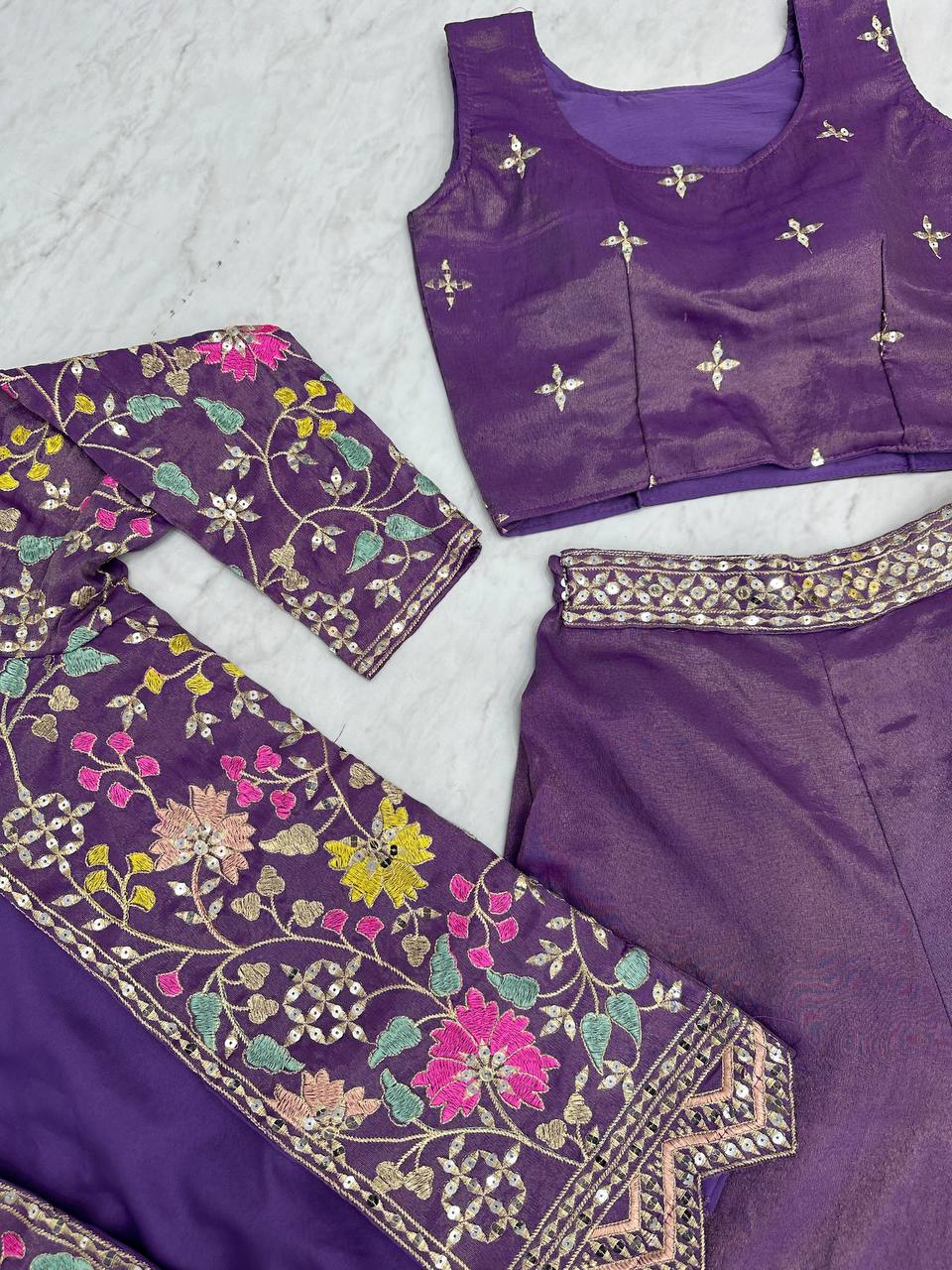 Wedding Special Indo-Western Choli Palazzo & Shrug