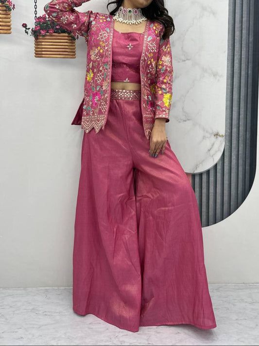 Wedding Special Indo-Western Choli Palazzo & Shrug