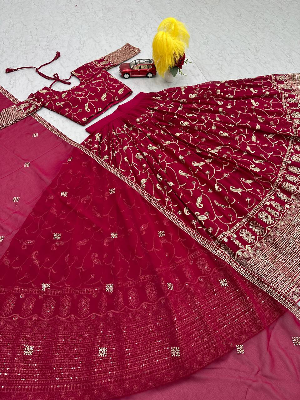 Thread & Sequence  Work Lehenga  Choli