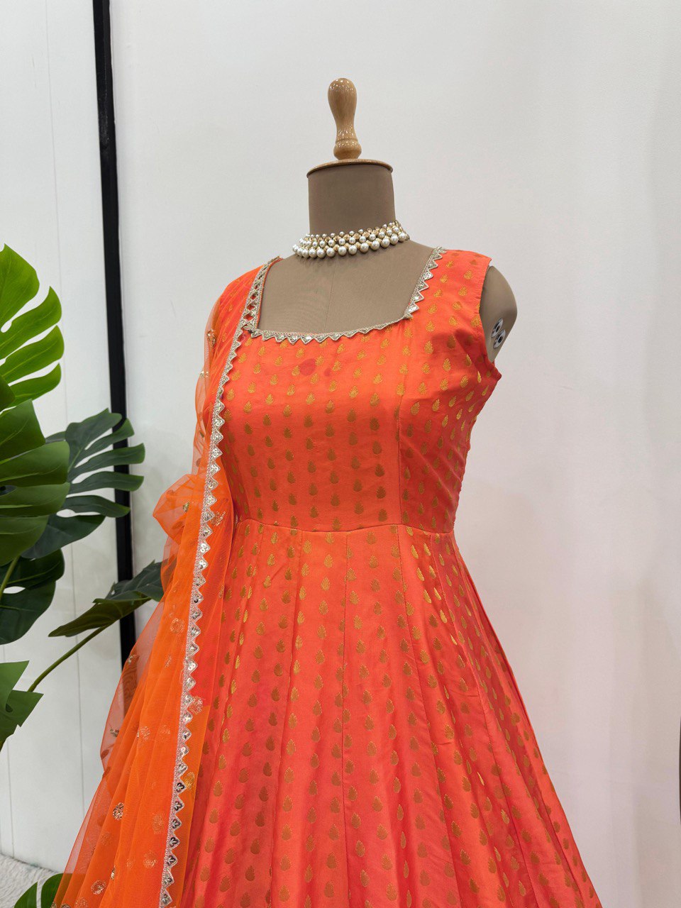 Wedding Special Jaquard Anarkali Suit Set