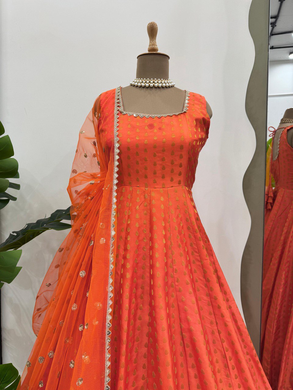 Wedding Special Jaquard Anarkali Suit Set