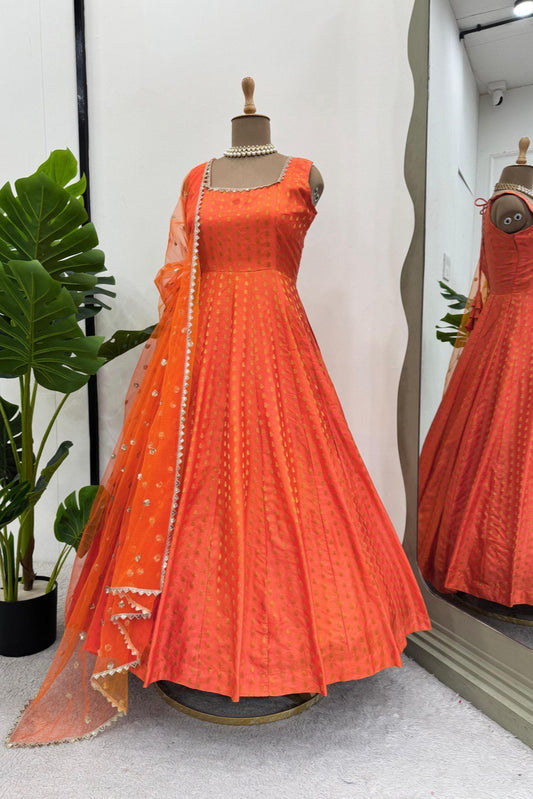 Wedding Special Jaquard Anarkali Suit Set