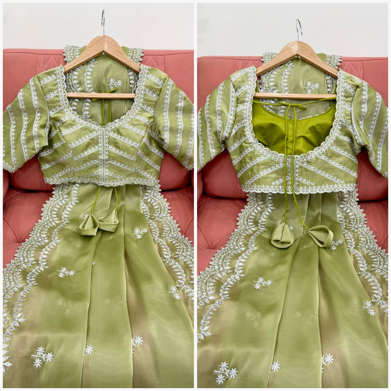 Wedding Special Thread With Sequence Work Saree & Blouse