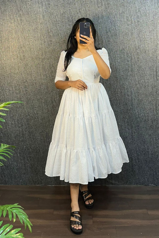Summer Special Hakoba Cotton With 3 Midi Lair With One Side Pocket
