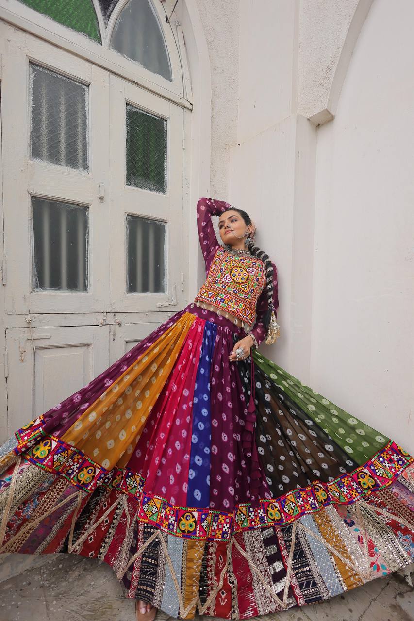 Navratri Lehenga Choli Kali Style