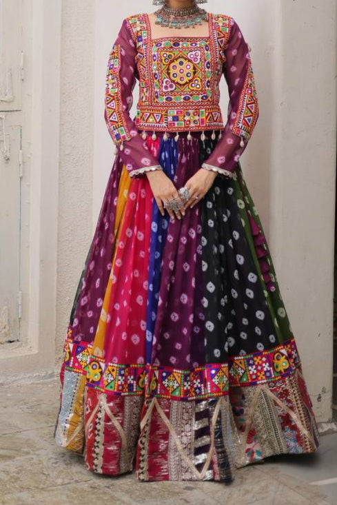 Navratri Lehenga Choli Kali Style