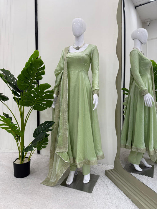 Mehendi Special Sequence And Stylish Anarkali Suit