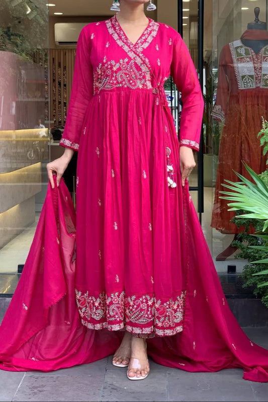Embroidery Sequence Work Gown Pent & Dupatta