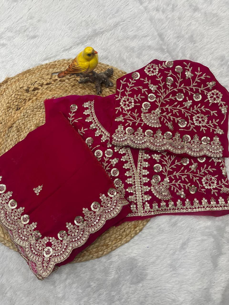 Best Ever Traditional Designer Saree With Blouse