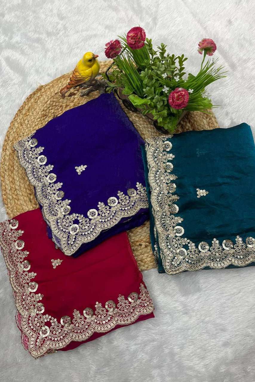 Best Ever Traditional Designer Saree With Blouse