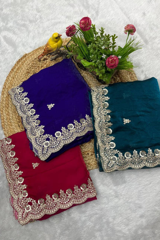 Best Ever Traditional Designer Saree With Blouse
