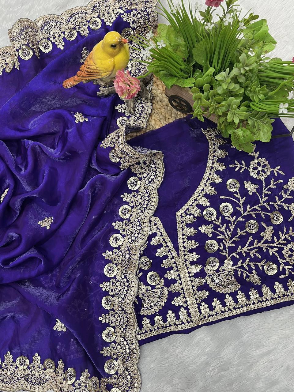 Best Ever Traditional Designer Saree With Blouse