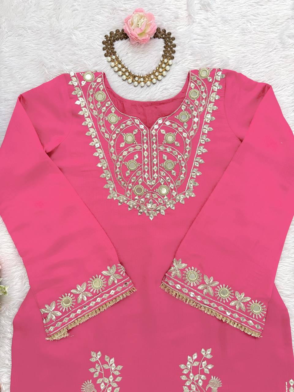 Festival Look Thread with 9mm Sequence with mirror & Top Palazzo