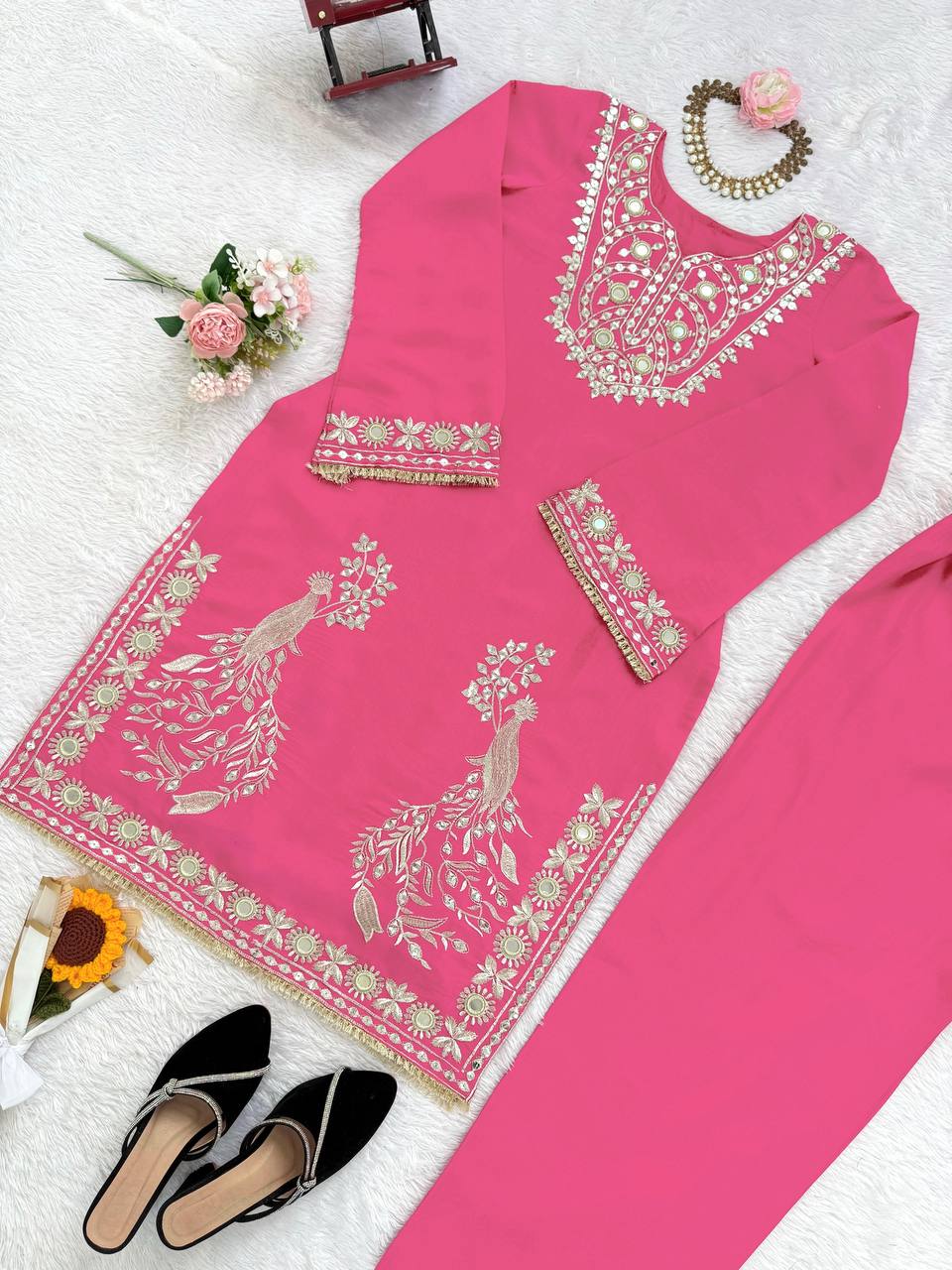 Festival Look Thread with 9mm Sequence with mirror & Top Palazzo