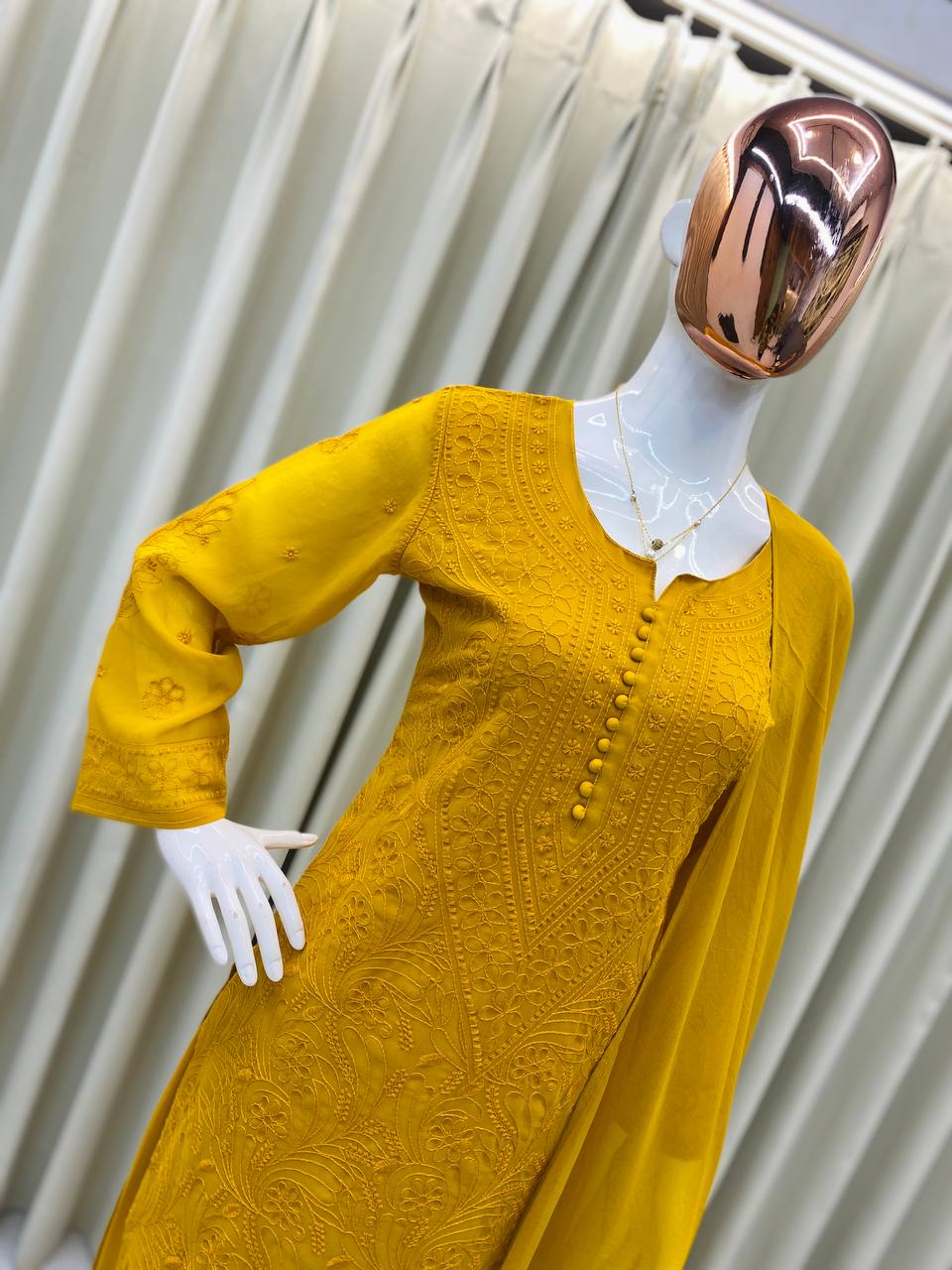 Exclusive Georgette With Embroidery Suit With Dupatta