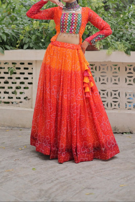 Navratri Special Bandhani Print Lehenga Choli