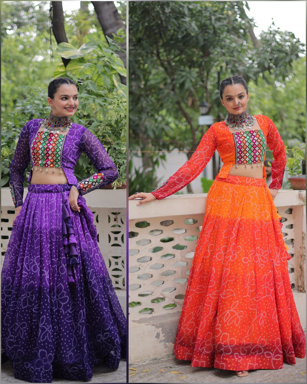 Navratri Special Bandhani Print Lehenga Choli