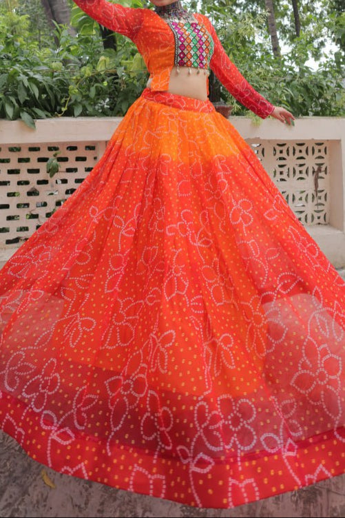 Navratri Special Bandhani Print Lehenga Choli