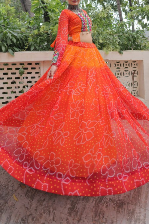 Navratri Special Bandhani Print Lehenga Choli